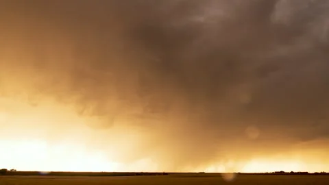 Glowing Sunset During Storm Stock Footage 272702613