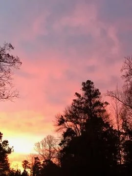 Glowing sunset Stock Photos