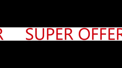 Glowing super offer text right to left sliding effect. Stock-Footage 334366685