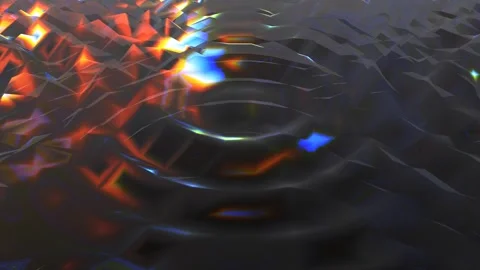 Glowing Surface Animation With Wavy Rings Stock Footage 297501894