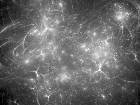 Glowing synapses background black and white overlay Stock Illustration