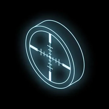 Glowing target showing precision and accuracy on black background Stock Illustration