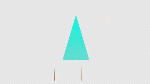 Glowing teal triangle rotating with subtle light streaks on transparent bac.. Stock Footage 303222138