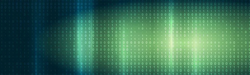 Glowing tech abstract background with binary code Stock Illustration