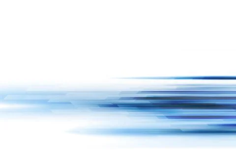 Glowing tech blue stripes on white background Stock Illustration
