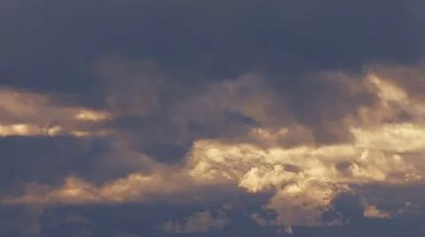 Glowing Tendrils Cloudy Sunset part 1 Stock Footage 11115549
