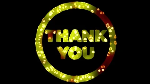 Glowing Thank You Message in Circular Frame Stock Footage 311695784