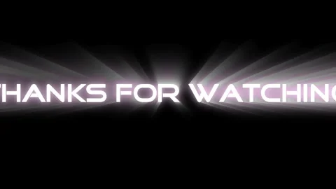 Glowing thanks for watching text on black background Stock Footage 337524122