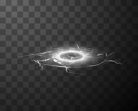 Glowing thunder circle effect vector illustration Stock Illustration