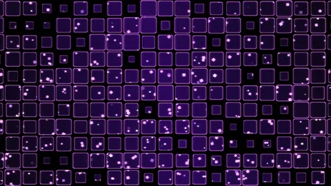 Glowing Tiles and Falling Squares Animation - Loop Violet Stock Footage 71459655