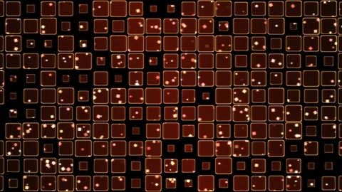 Glowing Tiles and Falling Squares Animation - Loop Red Stock Footage 71459779