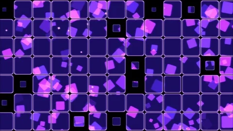 Glowing Tiles and Squares Background Animation - Loop Violet Stock Footage 71456633