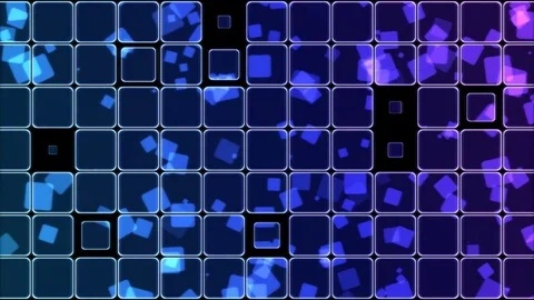 Glowing Tiles and Squares Background Animation - Loop Rainbow Stock Footage 71456962