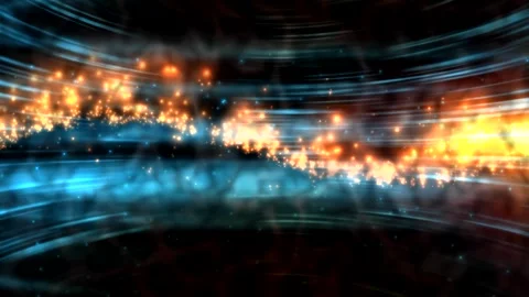 Glowing Tiny Stars Particles Sky Lines Motion Background Stock-Footage 274840665