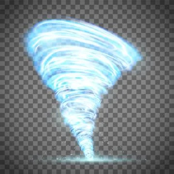Glowing tornado with lightning Stock Illustration