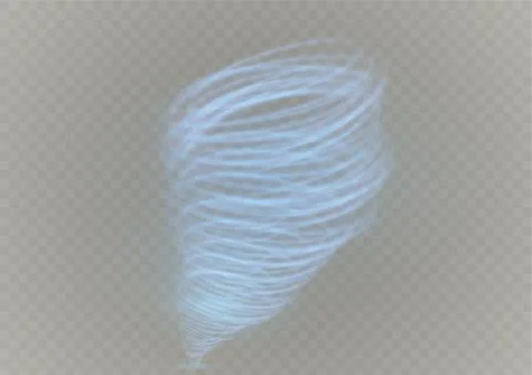 A glowing tornado. Rotating wind. Beautiful wind effect. Isolated on a Stock Illustration