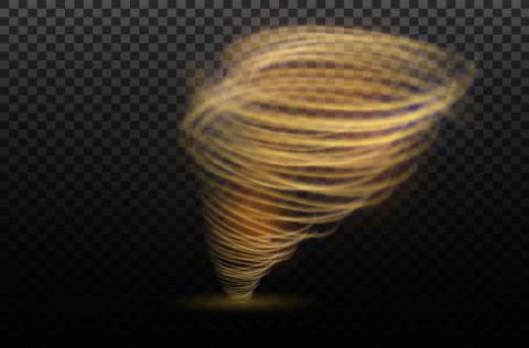 A glowing tornado. Rotating wind. Beautiful wind effect. Isolated on a Stock Illustration