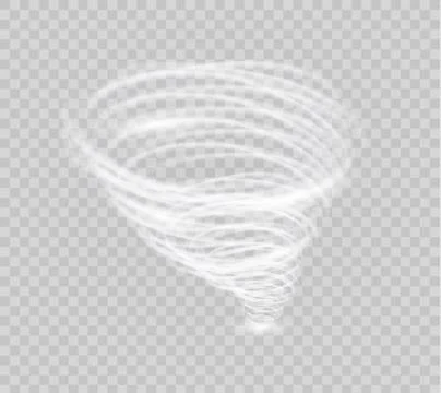 A glowing tornado. Rotating wind. Beautiful wind effect. Isolated on a Stock Illustration