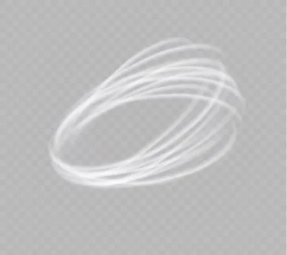 A glowing tornado. Rotating wind. Beautiful wind effect. Isolated on a Illustrazione stock