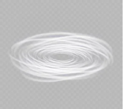 A glowing tornado. Rotating wind. Beautiful wind effect. Isolated on a Stock Illustration