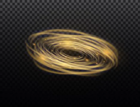 A glowing tornado. Rotating wind. Beautiful wind effect. Isolated on a Stock Illustration