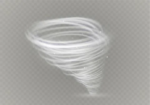 A glowing tornado. Rotating wind. Beautiful wind effect. Isolated on a Stock Illustration