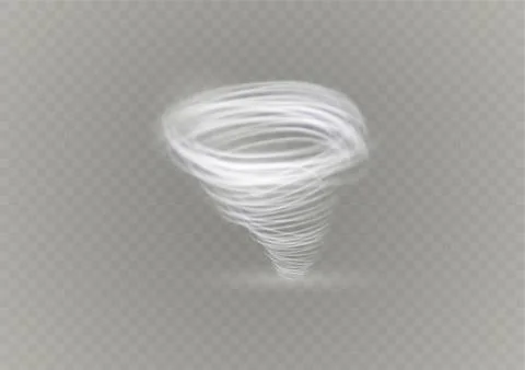 A glowing tornado. Rotating wind. Beautiful wind effect. Isolated on a Stock Illustration
