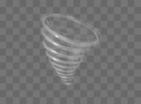 A glowing tornado. Rotating wind. Beautiful wind effect. Isolated on a transp Stock Illustration