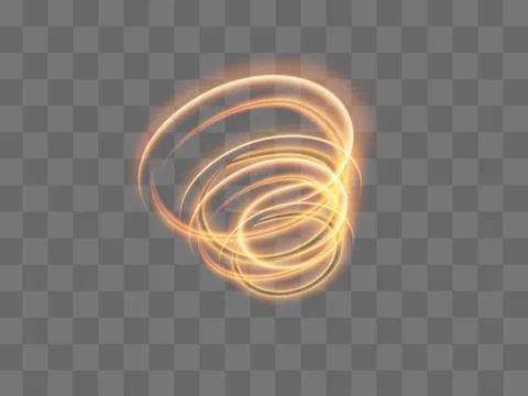 A glowing tornado. Rotating wind. Beautiful wind effect. Isolated on a Stock Illustration