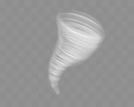 A glowing tornado. Rotating wind. Beautiful wind effect. Isolated on a Stock Illustration