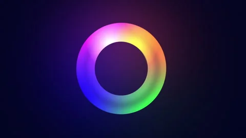 Glowing torus, glow disco, glowing lamp, neon party Stock Footage 245068129