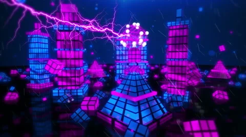 Glowing Tower Stock Footage 65213182