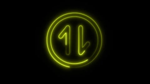 Glowing Transfer Icon in HD Video Neon Animation 库存影片 304555717