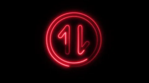 Glowing Transfer Icon in HD Video Neon Animation 動画素材 304555721