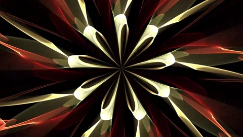 Glowing translucent kaleidoscope of red and white tones Stock Footage 264928682