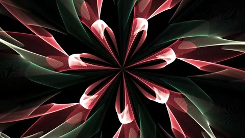 Glowing translucent kaleidoscope of red, gray and white tones Stock Footage 264928655