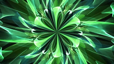 Glowing translucent kaleidoscope, stylized as a wedding flower Stock Footage 264928679