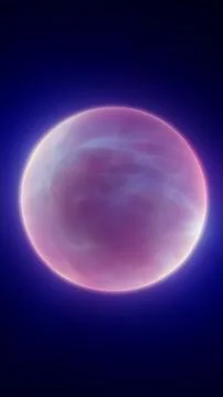 A glowing, translucent sphere in cosmic colors, radiating soft light against  Stock Illustration