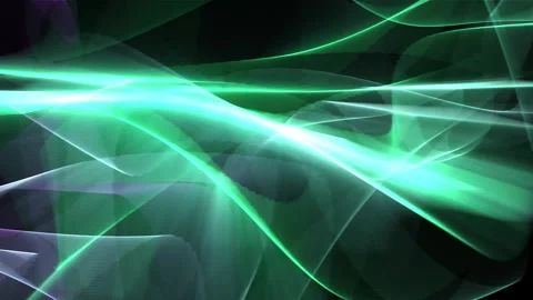 Glowing translucent waves of purple and green tones Stock Footage 264928519