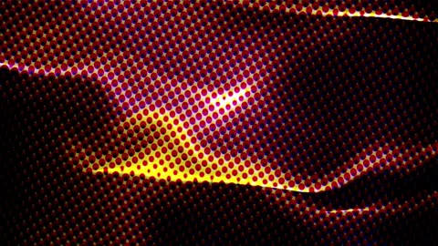 Glowing translucent waves of purple and yellow tones Stock Footage 264928831