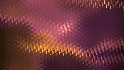 Glowing translucent waves of purple, pink and yellow tones in a mosaic Stock Footage 264928794