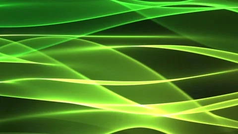 Glowing translucent waves of yellow and green tones. Stock Footage 264929164
