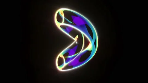 Glowing transparent knot infinity sign rotates in a cycle loop Stock Footage 224522611