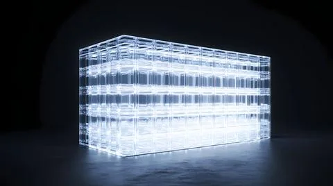 Glowing Transparent Rib Structure with Protective Design Stock Illustration