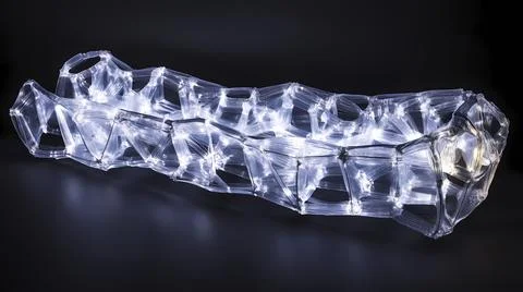 Glowing Transparent Rib Structure with Protective Design Stock Illustration