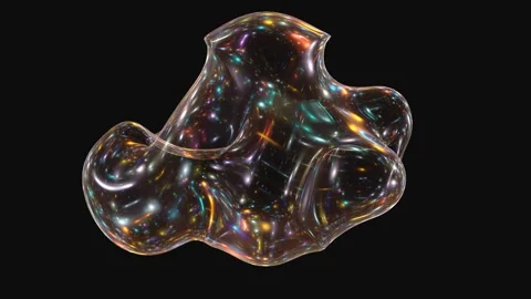 Glowing transparent shape animation isolated on black background Stock Footage 279998441