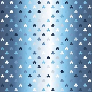 Glowing trefoil pattern. Seamless vector background Stock Illustration