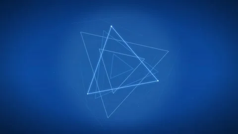 Glowing Triangle Blue Background Animation 動画素材 344056943