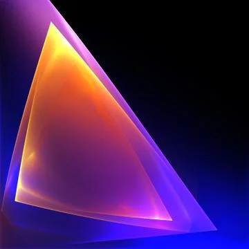 Glowing triangle Stock Illustration