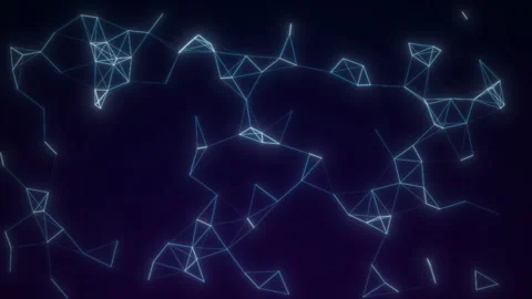 Glowing Triangle Network Tech Background Stock Footage 335144013